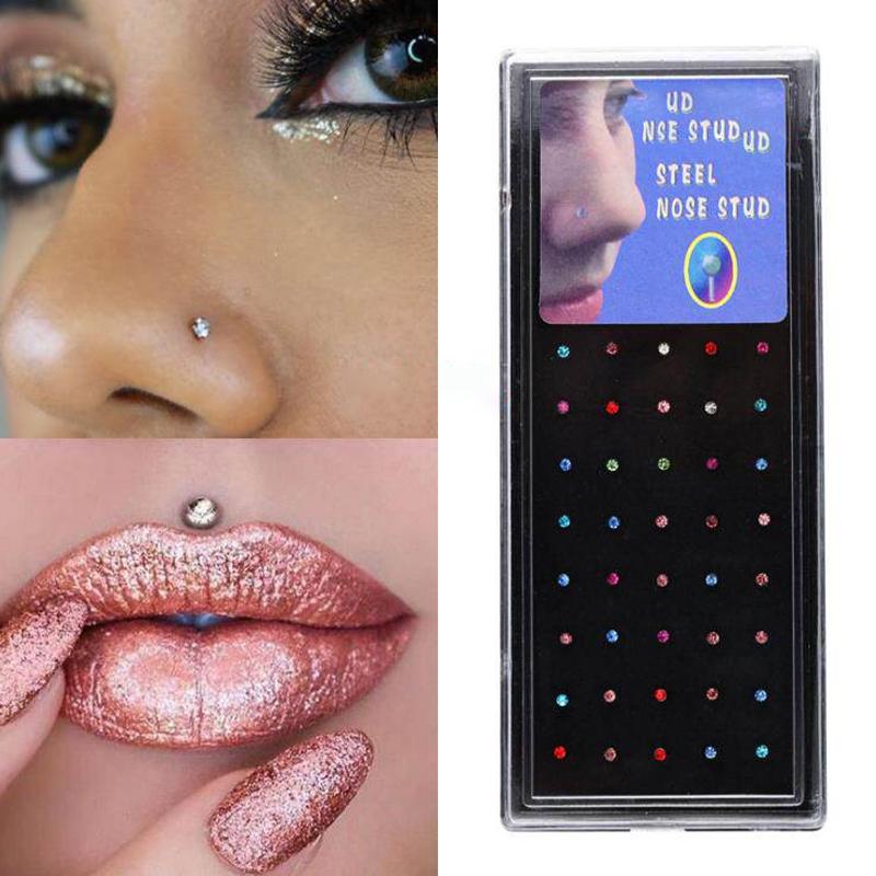 Body Jewelry Nose Studs - 60 sztuk nowych kolczyków do nosa: