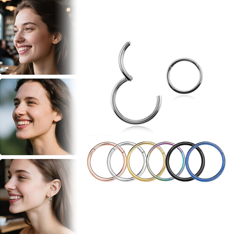 Body Jewelry Earrings - Kolczyk typu clicker ze stali chirurgicznej