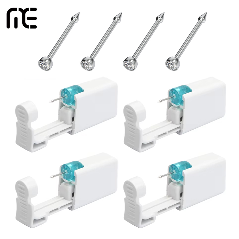 Body Jewelry Nose Studs - 2/4 SZT. Jednorazowy pistolet do piercingu