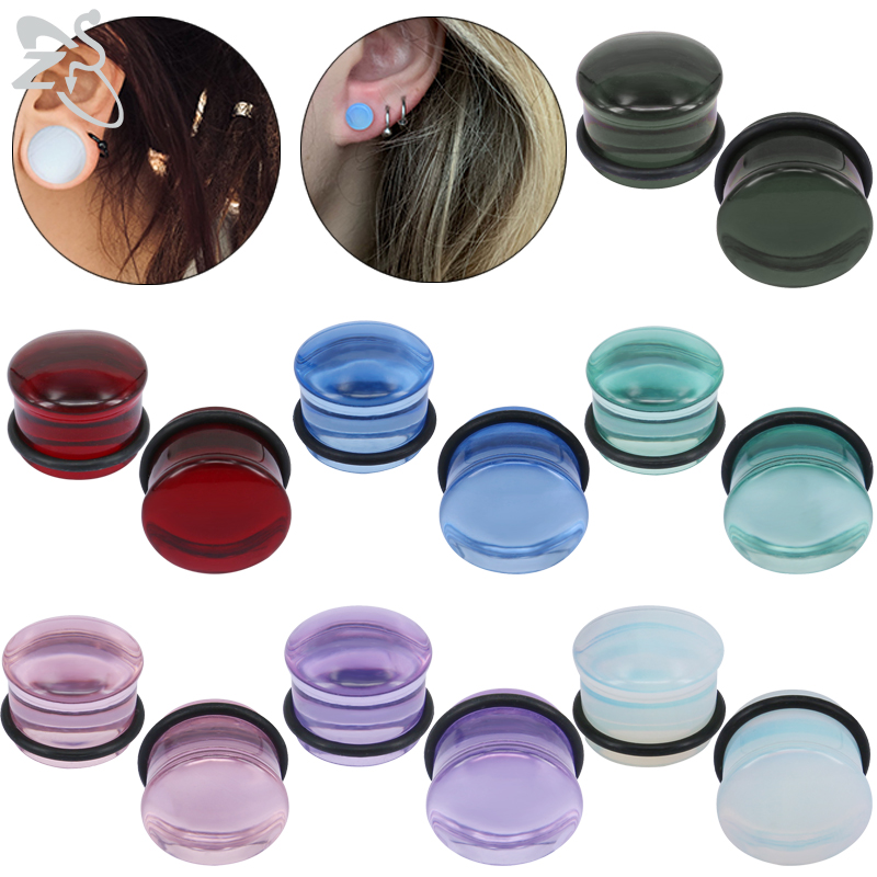 Zs Body Jewelry - ZS 2szt/lot Szklana zatyczka do uszu