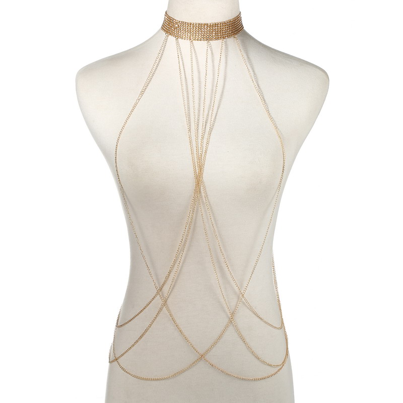 Body Jewelry Gold - Łańcuszek do ciała w kolorze złotym