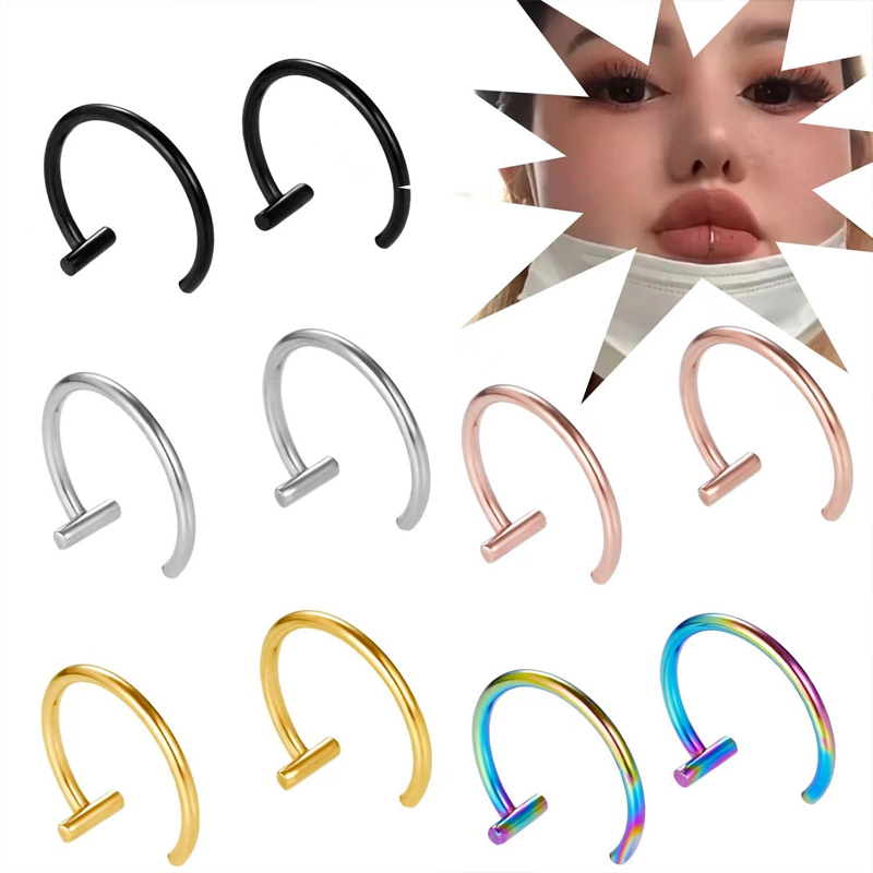 Body Jewelry Earrings - Kolczyk do wargi ze stali chirurgicznej