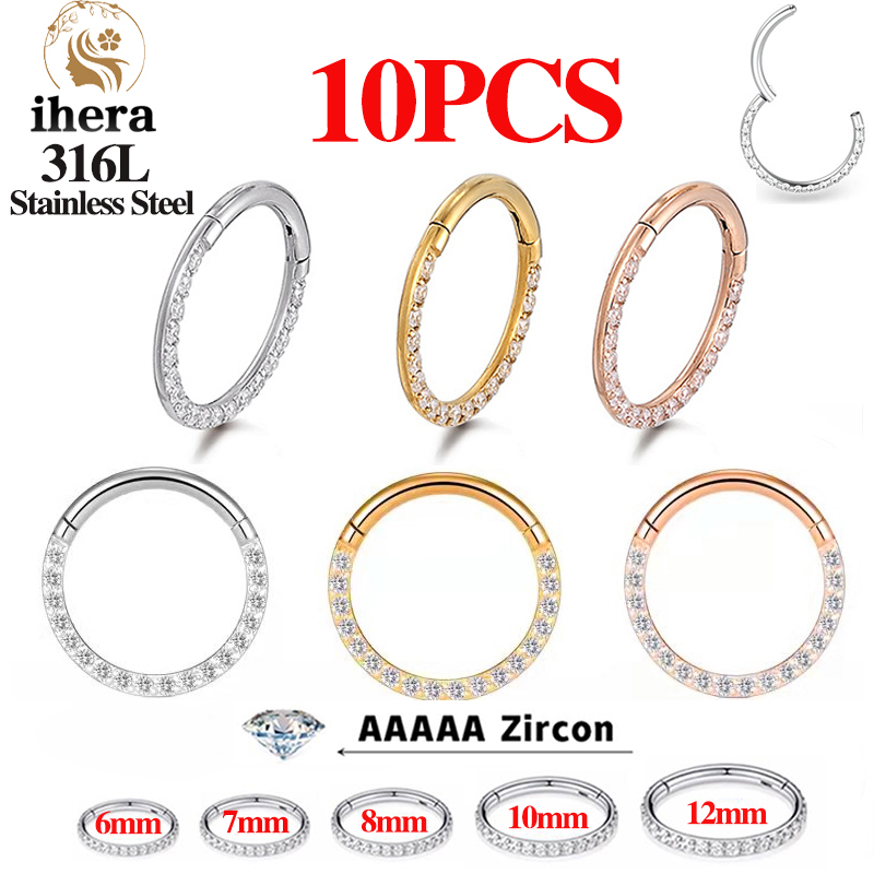 Body Jewelry Earrings - 1/10 SZT. Pierścienie do nosa ze