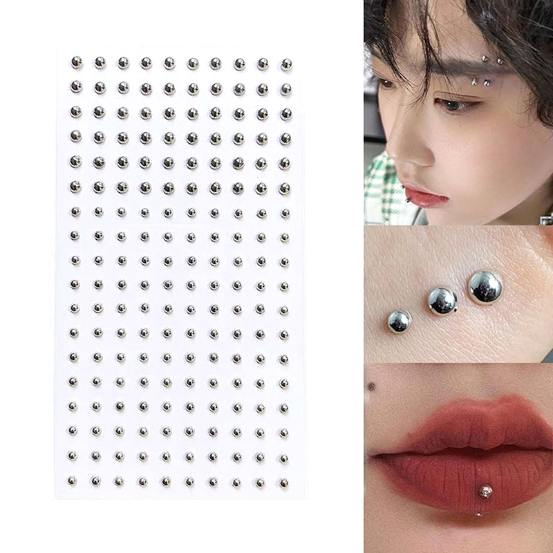 Body Jewelry Nose Studs - Naklejka diamentowa imitująca kolczyk do nosa,