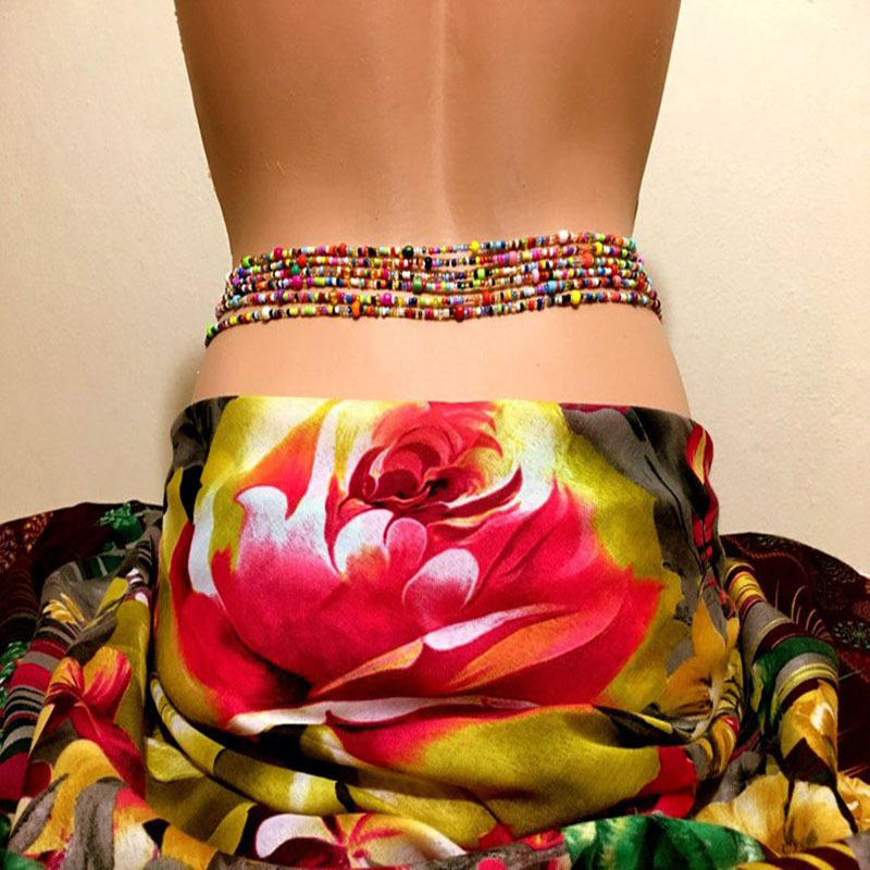 Body Jewelry Usa - Kobiety z warstwowymi koralikami łańcuszek na