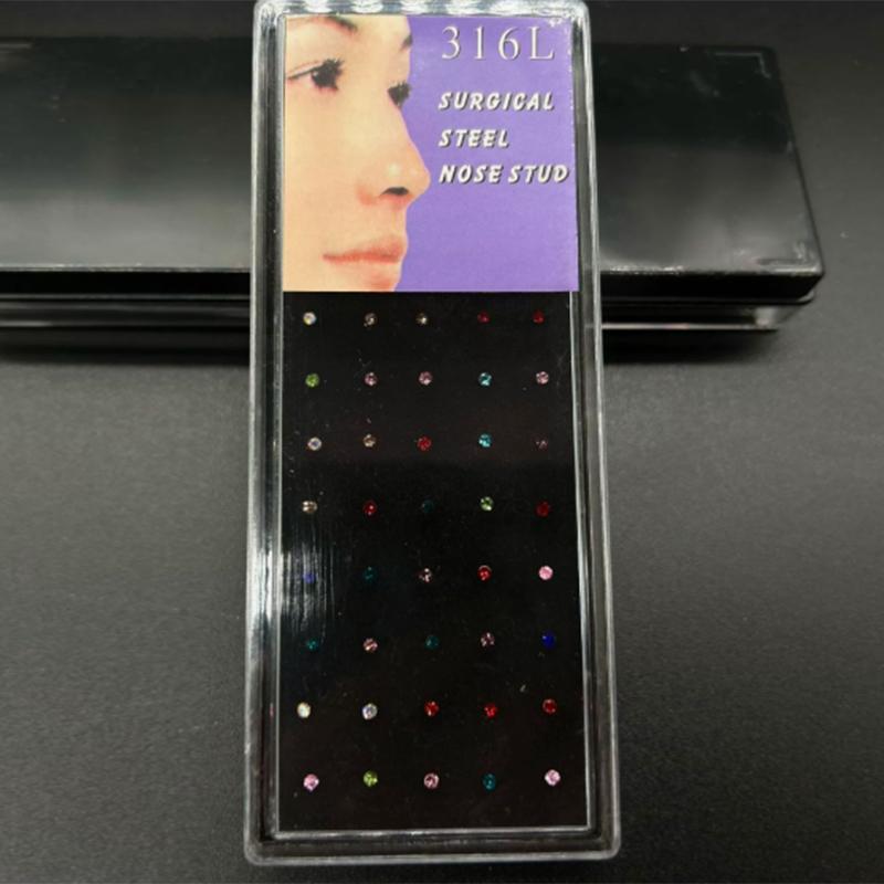 60 sztuk nowych kolczyków do n – Body Jewelry Nose Studs recenzja i cena