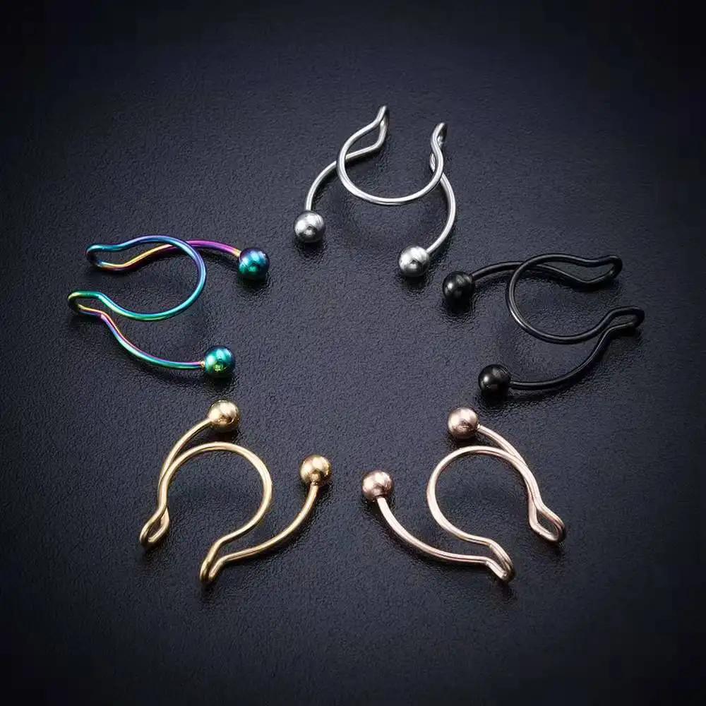 U Shaped Fake Nose Ring Hip Ho – Body Jewelry Nose Studs recenzja i cena