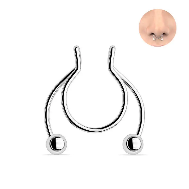 U Shaped Fake Nose Ring Hip Ho – Body Jewelry Nose Studs recenzja i cena