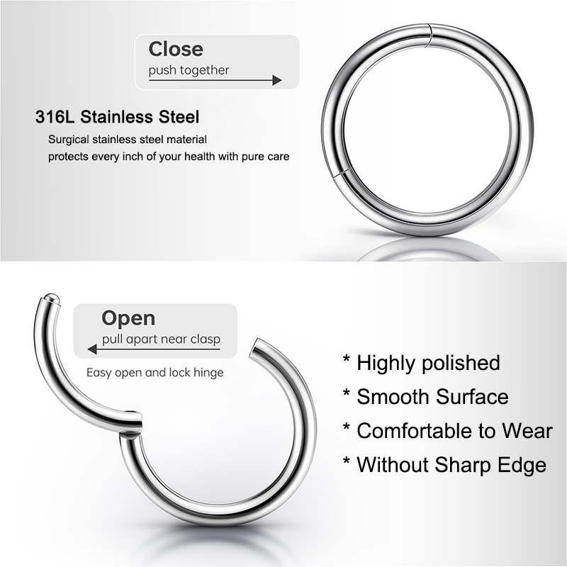 Kolczyk typu clicker ze stali  – Body Jewelry Earrings recenzja i cena