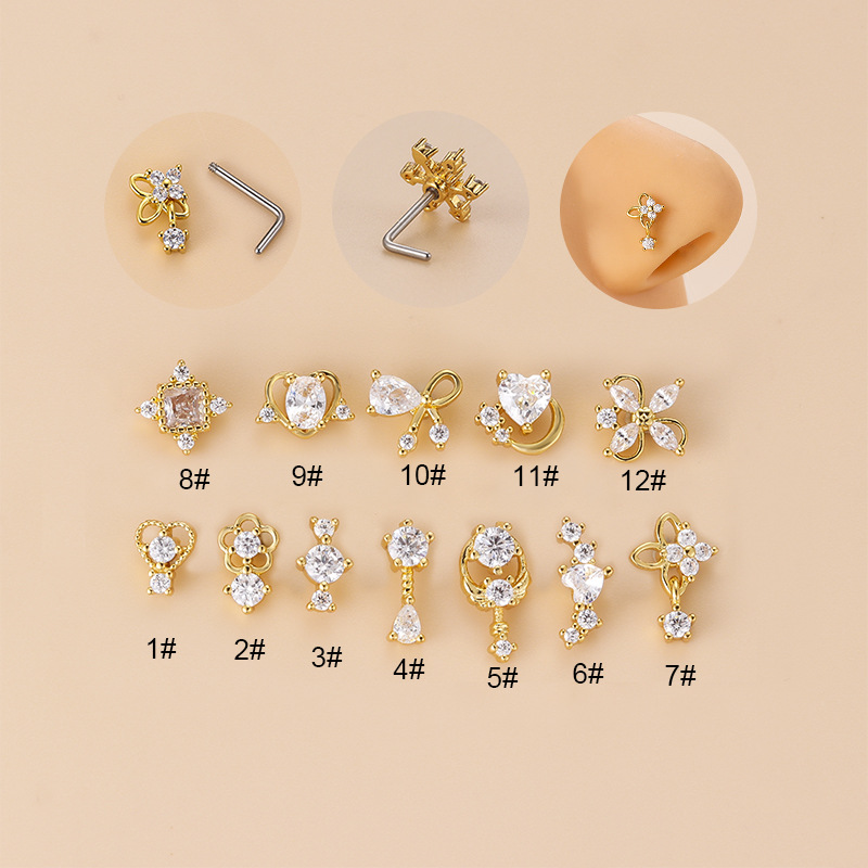 Kolczyk do nosa w kształcie li – Body Jewelry Earrings recenzja i cena