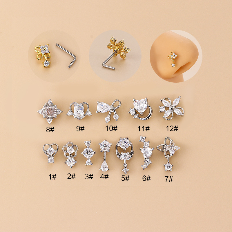 Kolczyk do nosa w kształcie li – Body Jewelry Earrings recenzja i cena
