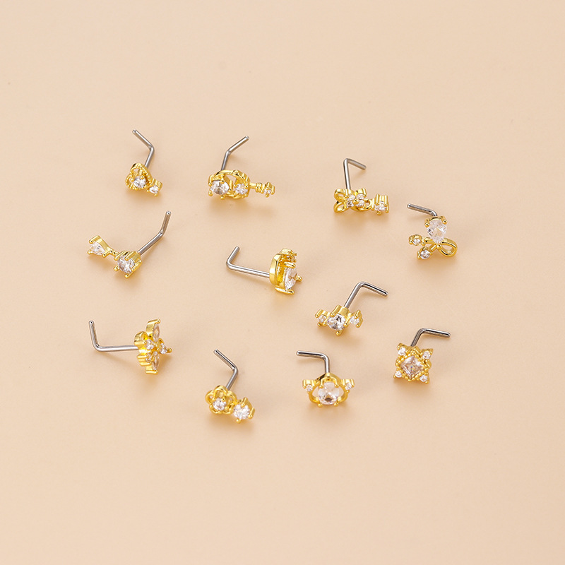 Kolczyk do nosa w kształcie li – Body Jewelry Earrings recenzja i cena