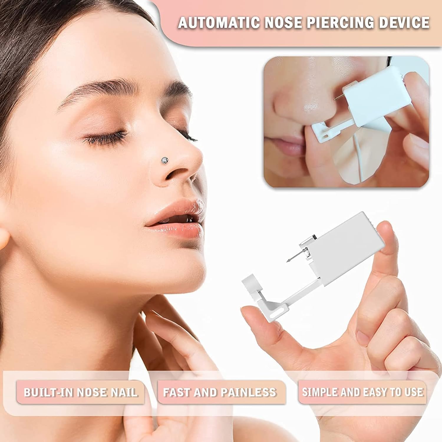 2/4 SZT. Jednorazowy pistolet  – Body Jewelry Nose Studs recenzja i cena