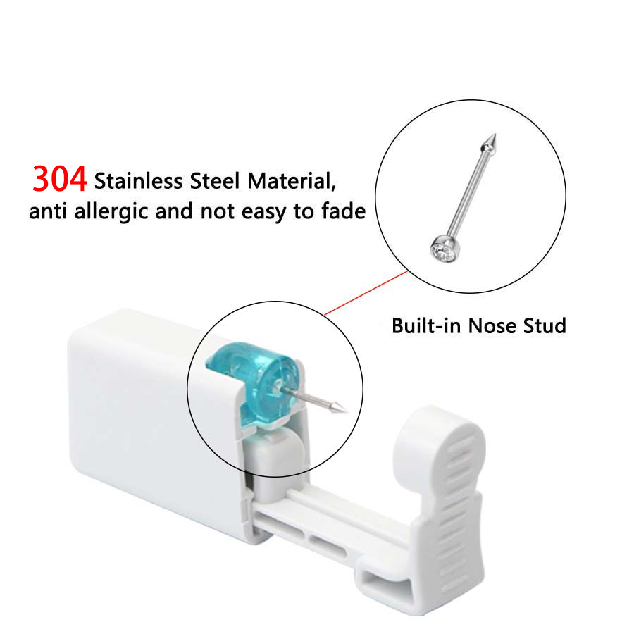 2/4 SZT. Jednorazowy pistolet  – Body Jewelry Nose Studs recenzja i cena