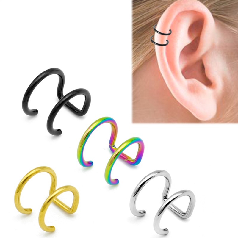 2 szt. Klipsy na ucho ze stali – Body Jewelry Earrings recenzja i cena