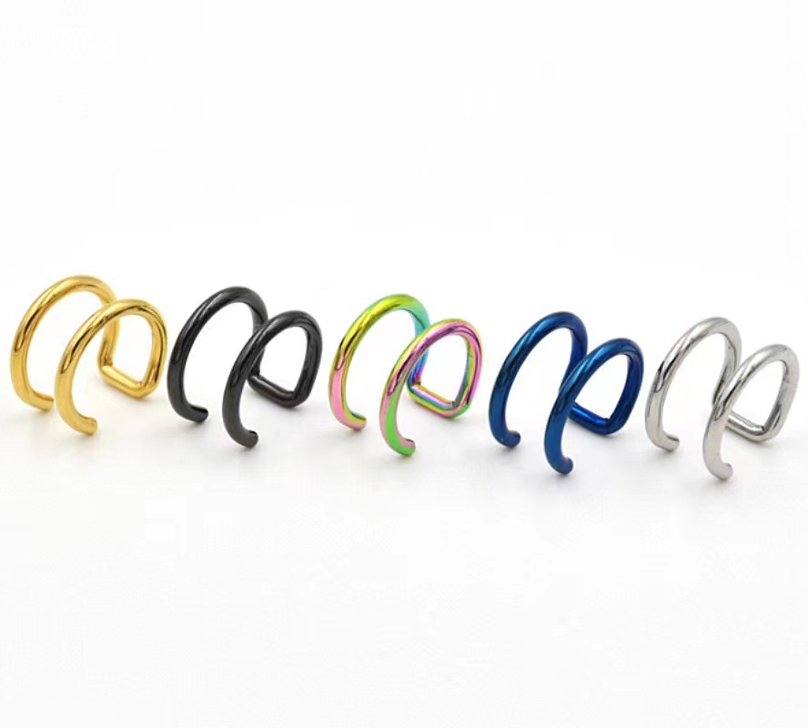 2 szt. Klipsy na ucho ze stali – Body Jewelry Earrings recenzja i cena