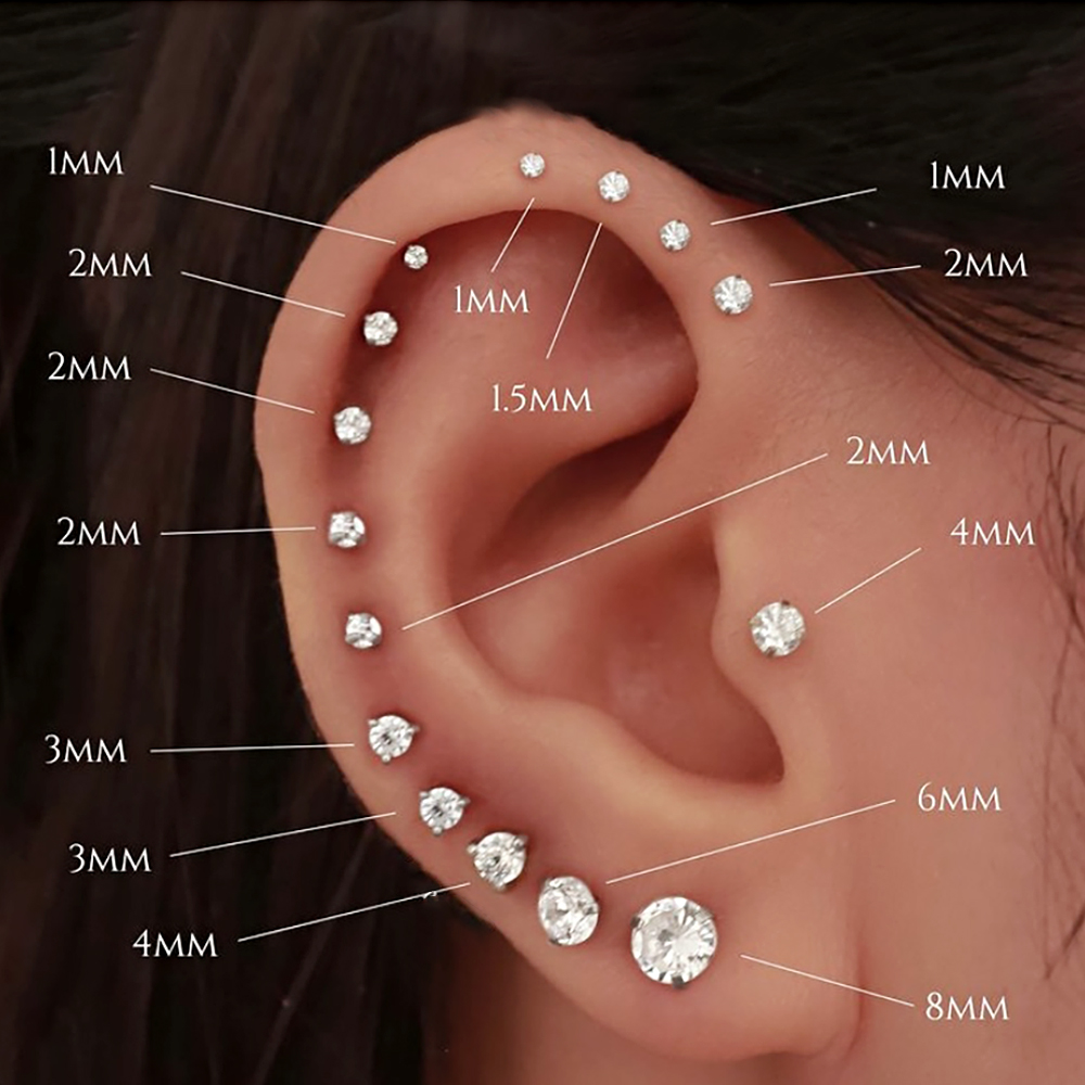 1 szt. Stal chirurgiczna nitko – Body Jewelry Threadless recenzja i cena