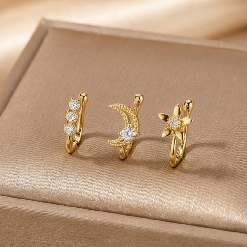 3-częściowy zestaw retro klips – Body Jewelry Nose Studs recenzja i cena