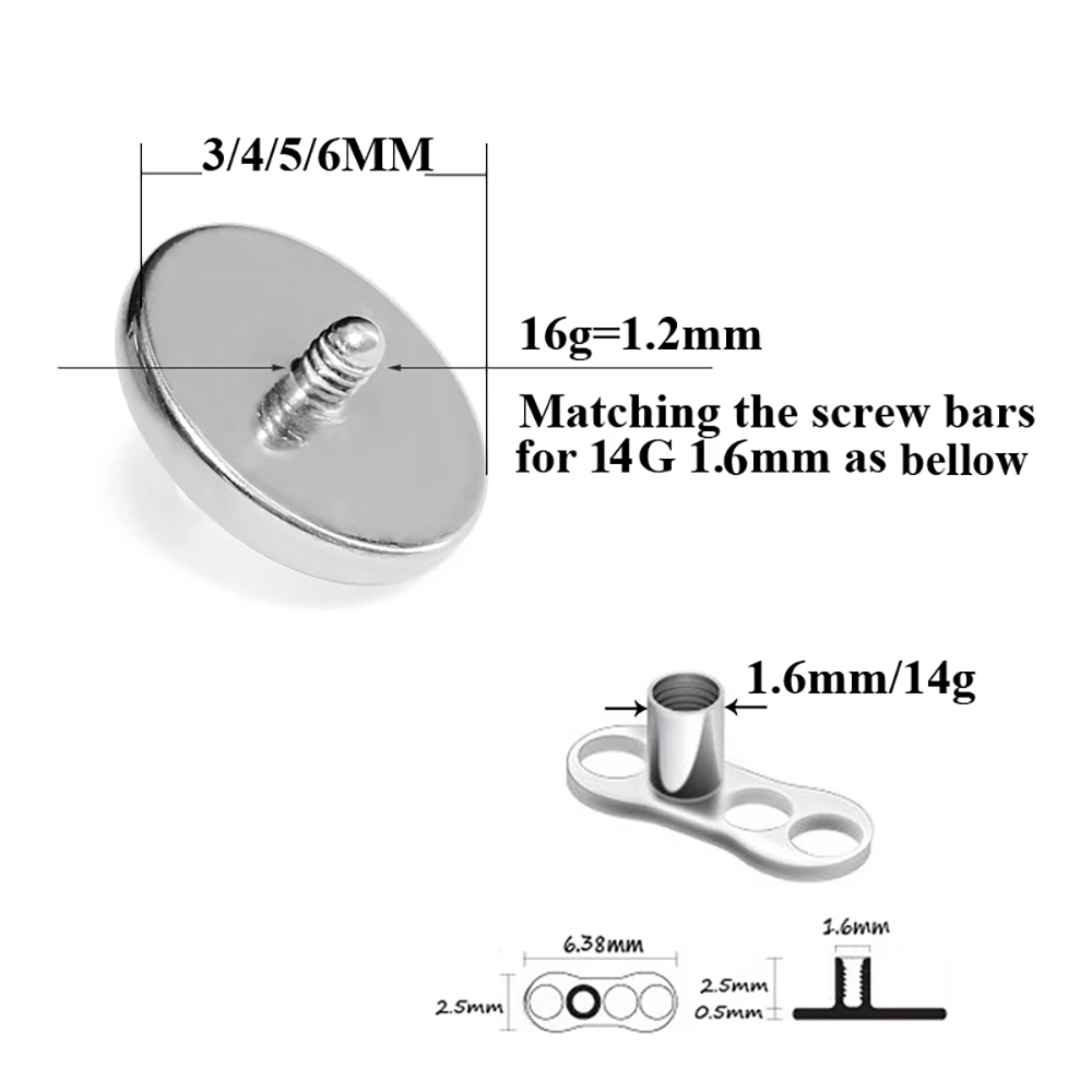 1PC G23 Titanium Fire Opal Der – Body Jewelry Dermal recenzja i cena