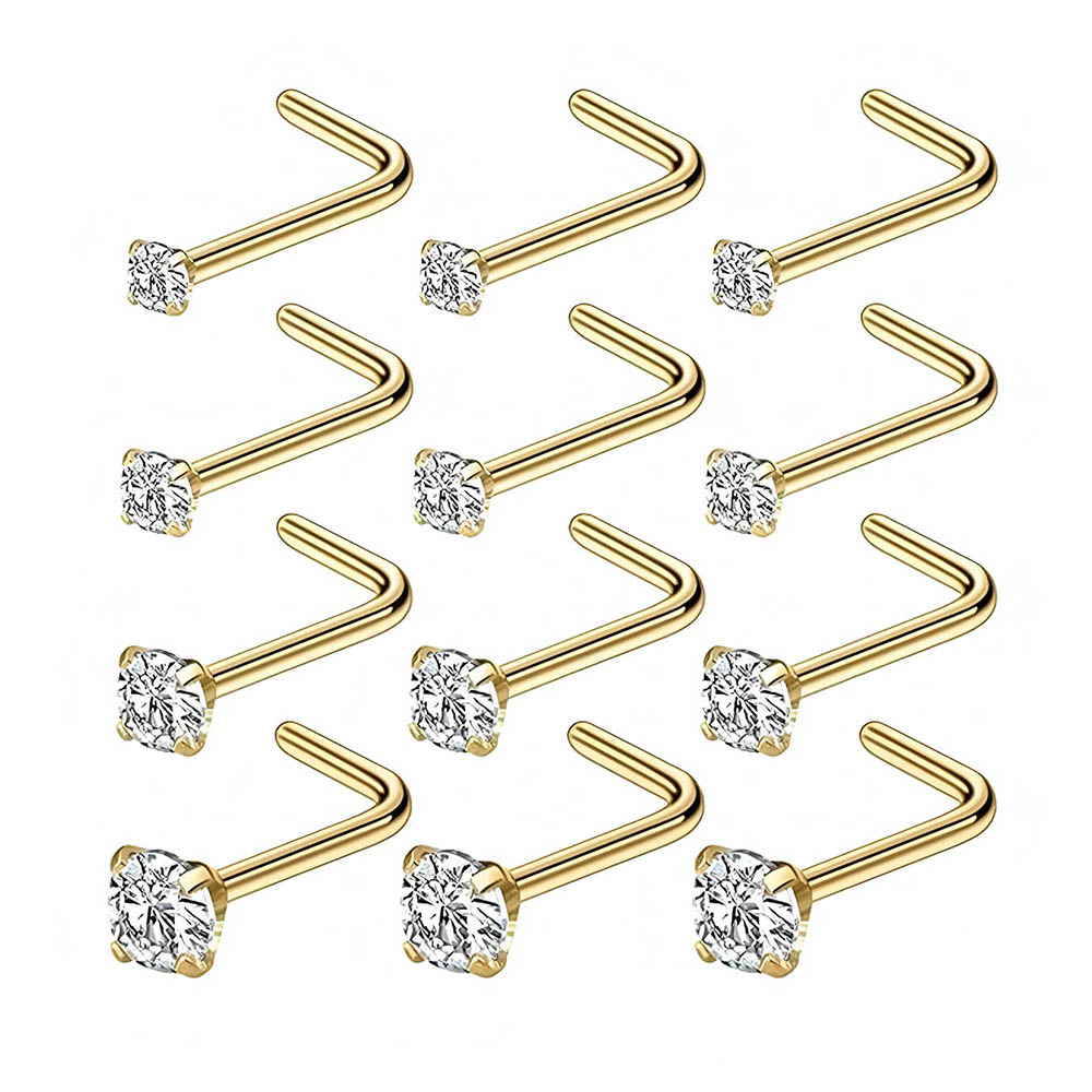 12-częściowy pełny zestaw hipo – Body Jewelry Nose Studs recenzja i cena