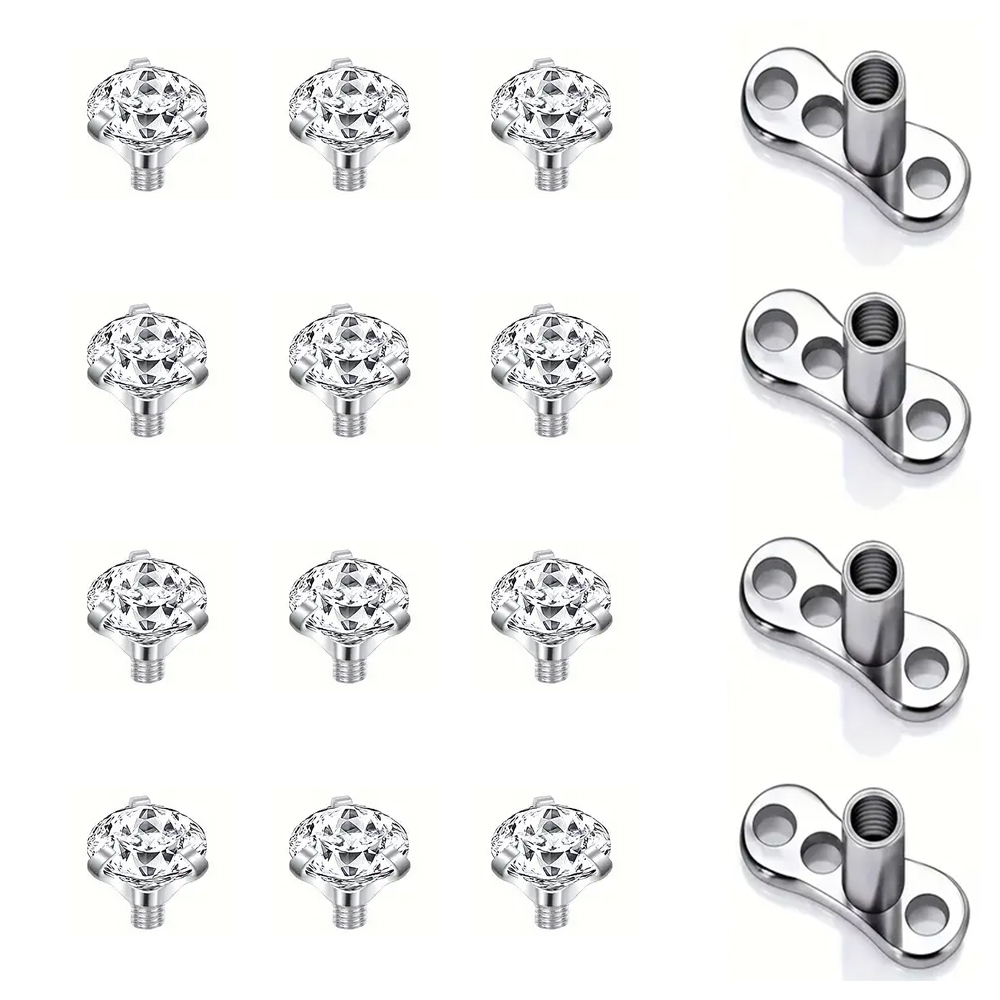 16 szt. Kryształowa cyrkonia D – Body Jewelry Dermal recenzja i cena
