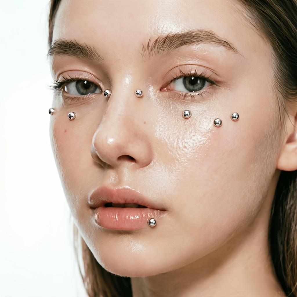Zestaw 4 szt. samoprzylepnych  – Body Jewelry Nose Studs recenzja i cena